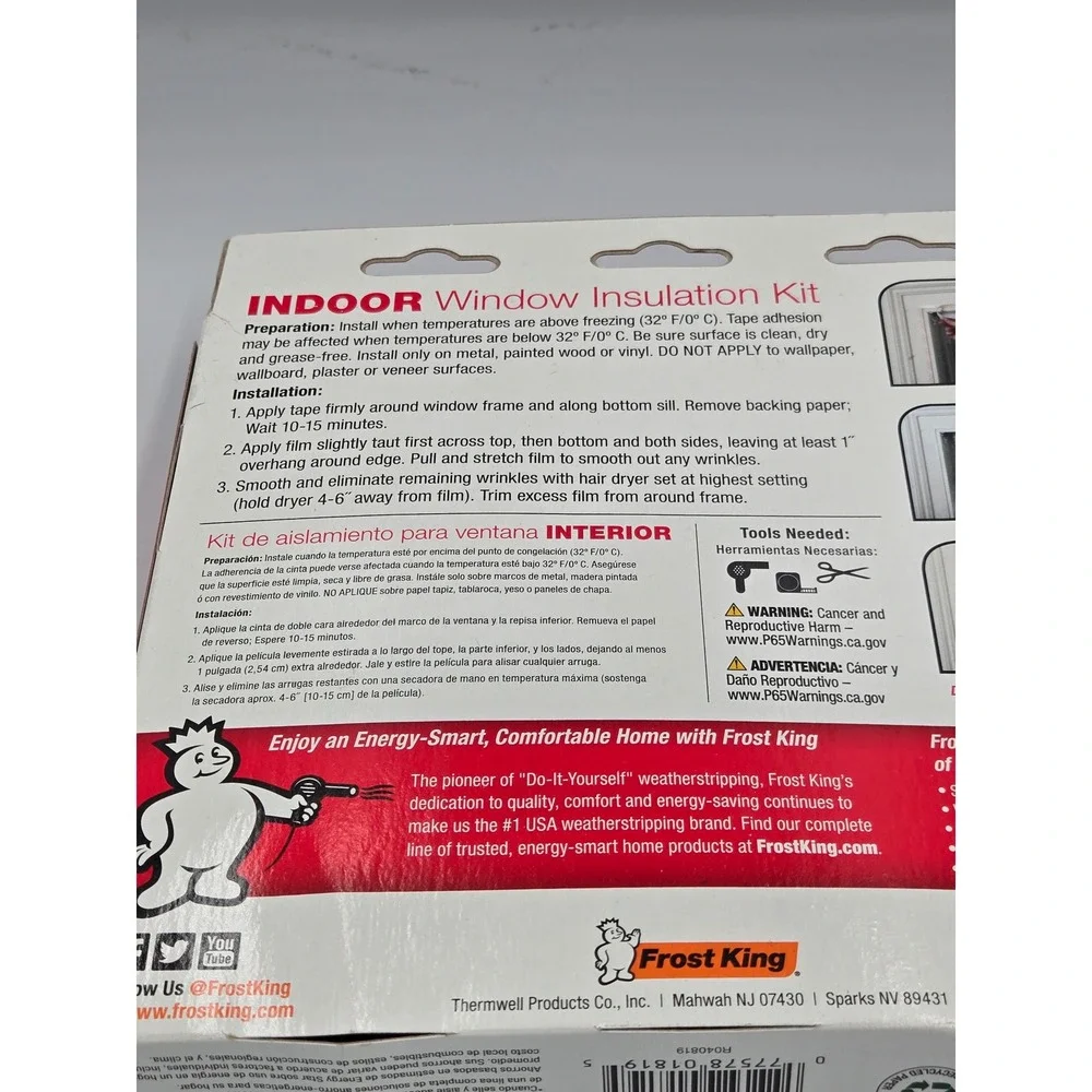Frost King 3 Pack Indoor Window Insulation‎ Shrink Kit Save Up To 35% Heat Loss